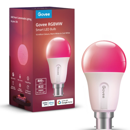 Govee B22 Smart Light Bulb - Wi-Fi/Bluetooth