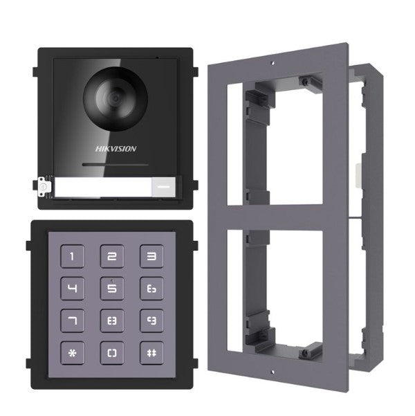 DS-KD8003-IME1-KIT1 HIKVISION INTERCOM BUNDLE WITH VIDEO DOOR STATION, KEYPAD & 7" TOUCH SCREEN